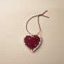 Infinity Hearts Broderie/point de croix Plaque en bois/Porte-clés Coeur 5x5cm - 5 pcs.