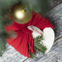 Infinity Hearts Ruban en Tissu/Étiquette Joyeux Noël Rouge 20mm - 3 mètres