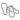 Infinity Hearts Mousqueton avec Serrure Acier Inoxydable Argenté 50x25mm - 3 pces