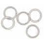 Infinity Hearts Anneau O-ring / sans fin avec ouverture Laiton Argent Ø28mm - 5 pcs