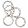 Infinity Hearts Anneau O-ring / sans fin avec ouverture Laiton Argent Ø38mm - 5 pcs