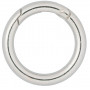 Infinity Hearts Anneau O-ring / sans fin avec ouverture Laiton Argent Ø30mm - 5 pcs