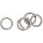 Infinity Hearts Anneau O-ring / sans fin avec ouverture Laiton Argent Ø35mm - 5 pcs
