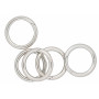 Infinity Hearts O-ring/anneau sans fin avec ouverture en laiton argent Dia. 45mm - 5 pièces 