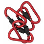 Infinity Hearts Mousqueton avec Serrure Laiton Rouge 80mm - 5 pcs