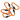 Infinity Hearts Mousqueton avec Serrure Laiton Orange 80mm - 5 pcs