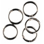Infinity Hearts O-ring/anneau sans fin avec ouverture en laiton argent Dia. 30mm - 5 pièces 