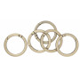 Infinity Hearts O-ring/anneau sans fin avec ouverture en laiton bronze antique Dia. 37,6mm - 5 pièces 