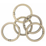 Infinity Hearts O-ring/anneau sans fin avec ouverture en laiton bronze antique Dia. 43,6mm - 5 pièces 