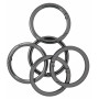 Infinity Hearts O-ring/anneau sans fin avec ouverture en laiton Gun metal Dia. 43,6mm - 5 pièces 