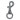 Infinity Hearts Mousqueton avec anneau en D Laiton Gun metal 45mm - 5 pcs