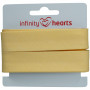 Infinity Hearts Ruban de reliure Coton 40/20mm 56 Jaune pastel - 5m