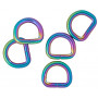 Infinity Hearts Anneau D Fer Mélange de couleurs 15x15mm - 5 pcs