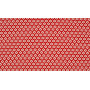 MInimals Tissu Popeline de Coton Imprimé 15 Rouge Fleur 145cm - 50cm