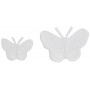 Etiquette thermocollante Papillons blancs Tailles assorties - 2 pièces