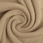 Tissu jersey de coton Pointelle 1453 Beige - 50cm