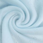 Tissu jersey de coton Pointelle 1001 bleu clair - 50cm