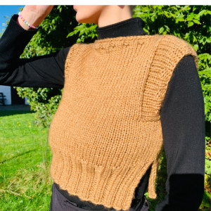 Gilet en laine Snowdrop de Rito Krea – Patron de tricotage de Gilet taille S-XL