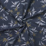 Gütermann Ring a Roses - Le plus beau tissu en coton 07-537 Bleu foncé avec fleurs 145cm - 50cm