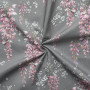 Gütermann Ring a Roses - Le plus beau tissu en coton 08-496 Gris avec fleurs 145cm - 50cm