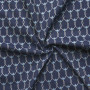Gütermann Ring a Roses - Le plus beau tissu en coton 09-537 Bleu foncé avec fleurs 145cm - 50cm