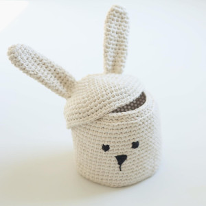Panier en forme de lapin de Rito Krea - Modèle de panier au crochet