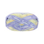 Lana Grossa Meilenweit 100 Soja Aurora Fil 3153 Menthe/Orange/Bleu Violet/Blanc/Vanille