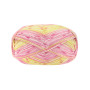 Lana Grossa Meilenweit 100 Soya Aurora Yarn 3152 Pink/Yellow/Vanilla/Slight Pink/White
