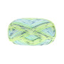 Lana Grossa Meilenweit 100 Soja Aurora Yarn 3151 Gris foncé/Mint/Lime green/Light blue/Jade green/White
