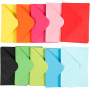 Enveloppes couleur, ass. de couleurs, dimension enveloppes 11,5x16 cm, 80 gr, 10 pièce/ 10 Pq.