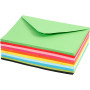 Enveloppes couleur, ass. de couleurs, dimension enveloppes 11,5x16 cm, 80 gr, 10x10 pièce/ 1 Pq.
