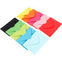 Enveloppes couleur, ass. de couleurs, dimension enveloppes 11,5x16 cm, 80 gr, 10 pièce/ 10 Pq.