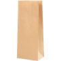 Sac en papier, brun, H: 22,5 cm, dim. 6,5x9 cm, 50 gr, 100 pièce/ 1 Pq.