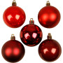 Boules de Noël, harmonie de rouges, d 6 cm, 20 pièce/ 1 Pq.