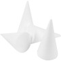 Cônes en polystyrène, blanc, H: 14,5 cm, d 6 cm, 25 pièce/ 1 Pq.