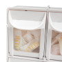 Infinity Hearts Système de tiroirs / étagère de rangement / rack à tiroirs en plastique blanc 8 tiroirs 30.3x8.7x20.3cm