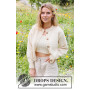 Prairie Rose Cardigan by DROPS Design - Patron de tricot pour cardigan taille S - XXXL