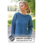 Blue Glass by DROPS Design - Patron de tricot pour chemisier taille S - XXXL