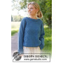 Blue Glass by DROPS Design - Patron de tricot pour chemisier taille S - XXXL