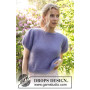 Violet Meadow by DROPS Design - Patron de tricot pour chemisier taille S - XXXL