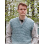 Blue River Slipover by DROPS Design - Patron de gilet à tricoter taille. S-XXXL