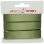Infinity Hearts Ruban Satin Double Face 15mm 563 Vert poussiéreux - 5m