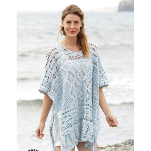 Sirène Gracieuse par DROPS Design - Poncho au Crochet Tailles S - XXXL