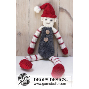 Le copain du père Noël par DROPS Design - Modèle d'elfe au crochet 42 cm