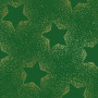 Popeline avec étoiles imprimées à la feuille d'or 145cm 025 Vert - 50cm