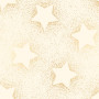 Popeline avec impression de feuilles d'étoiles or 145cm 051 Blanc - 50cm