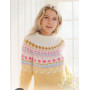 Lemon Meringue Sweater by DROPS Design - Patron de tricot pour chemisier taille S - XXXL