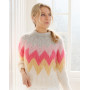 Pink Lemonade Sweater by DROPS Design - Patron de tricot pour chemisier taille S - XXXL