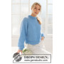 Blueberry Cream Sweater by DROPS Design - Patron de tricot pour chemisier taille S - XXXL