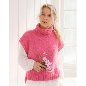Gilet Cherry Sorbet par DROPS Design - Patron de gilet à tricoter taille S - XXXL